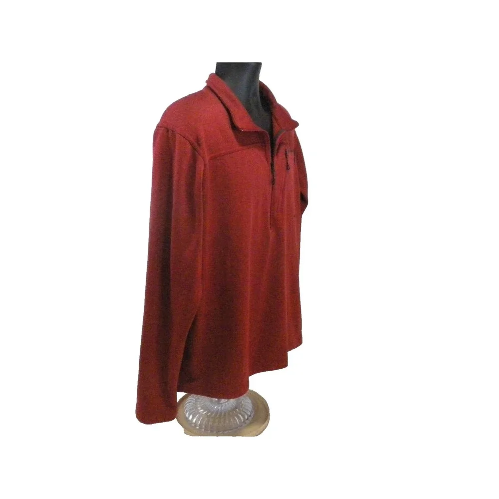 Eddie‎ Bauer Jacket Mens XL Red First Ascent 1/4 Zip Fleece Gorpcore Golf Hiking